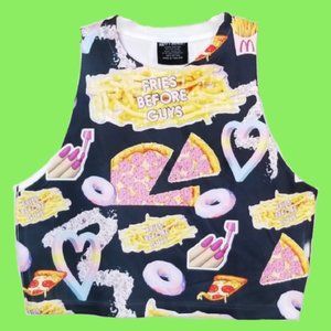 Happy Monday | Junk Food Graphic Crop Top